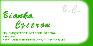 bianka czitrom business card